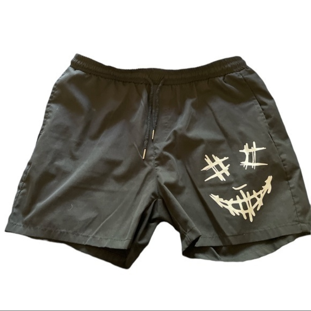 ROMWE BLACK MENS SHORTS SIZE LRG GUC #7077